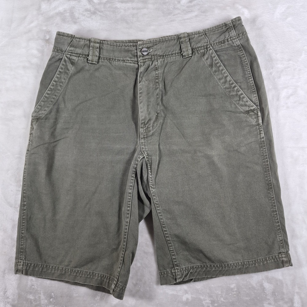 Vintage Gramicci Shorts Men's 36 Green 100% Cotton Faded Utility Heavyweight